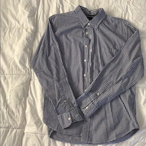3/$35🌻 J. Crew Navy & White Gingham Button Down - Picture 2 of 6